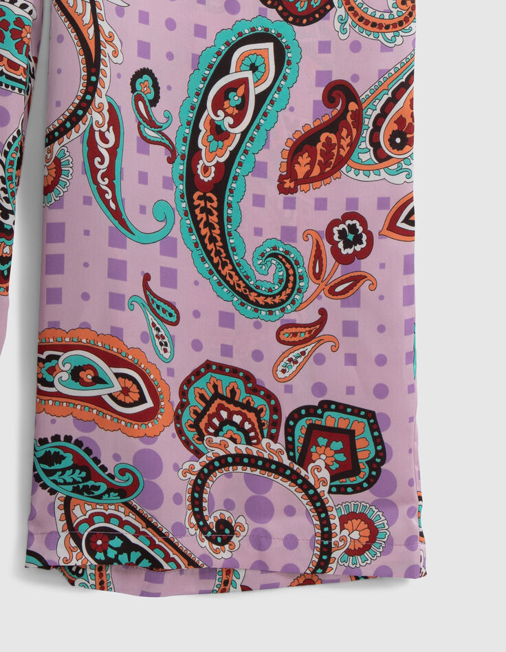Cremeweißer Recycling-Damenoverall mit Maxi-Paisleyprint-4