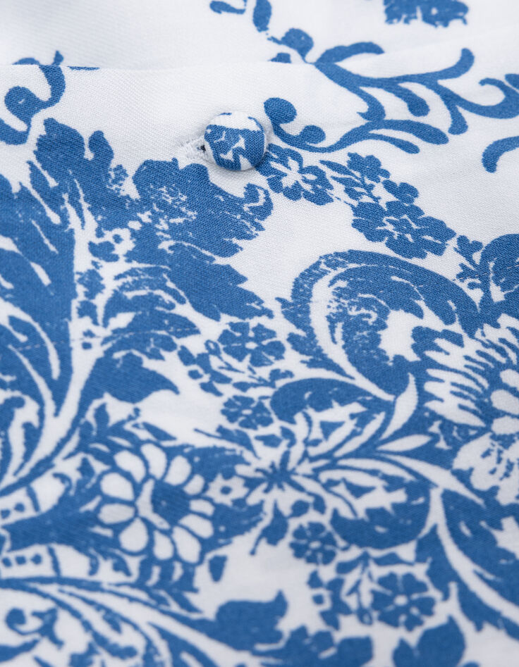 Chemise LENZING&trade; ECOVERO&trade; imprim&eacute; fa&iuml;ence bleu Femme-7