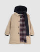Trench beige avec parementure capuche garçon-3
