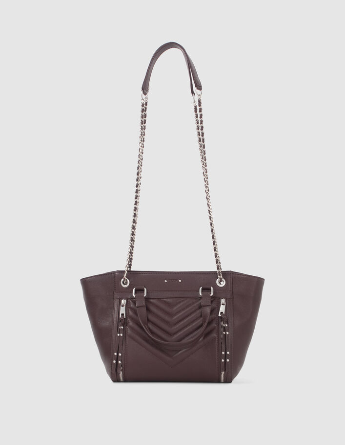 Bolso cabás 1440 Medium granate cuero mujer-5
