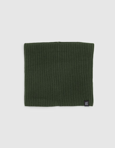 Boys’ bronze rib knit snood  - IKKS