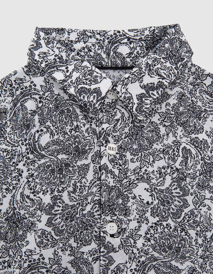 Camisa blanco roto estampado étnico niño-3