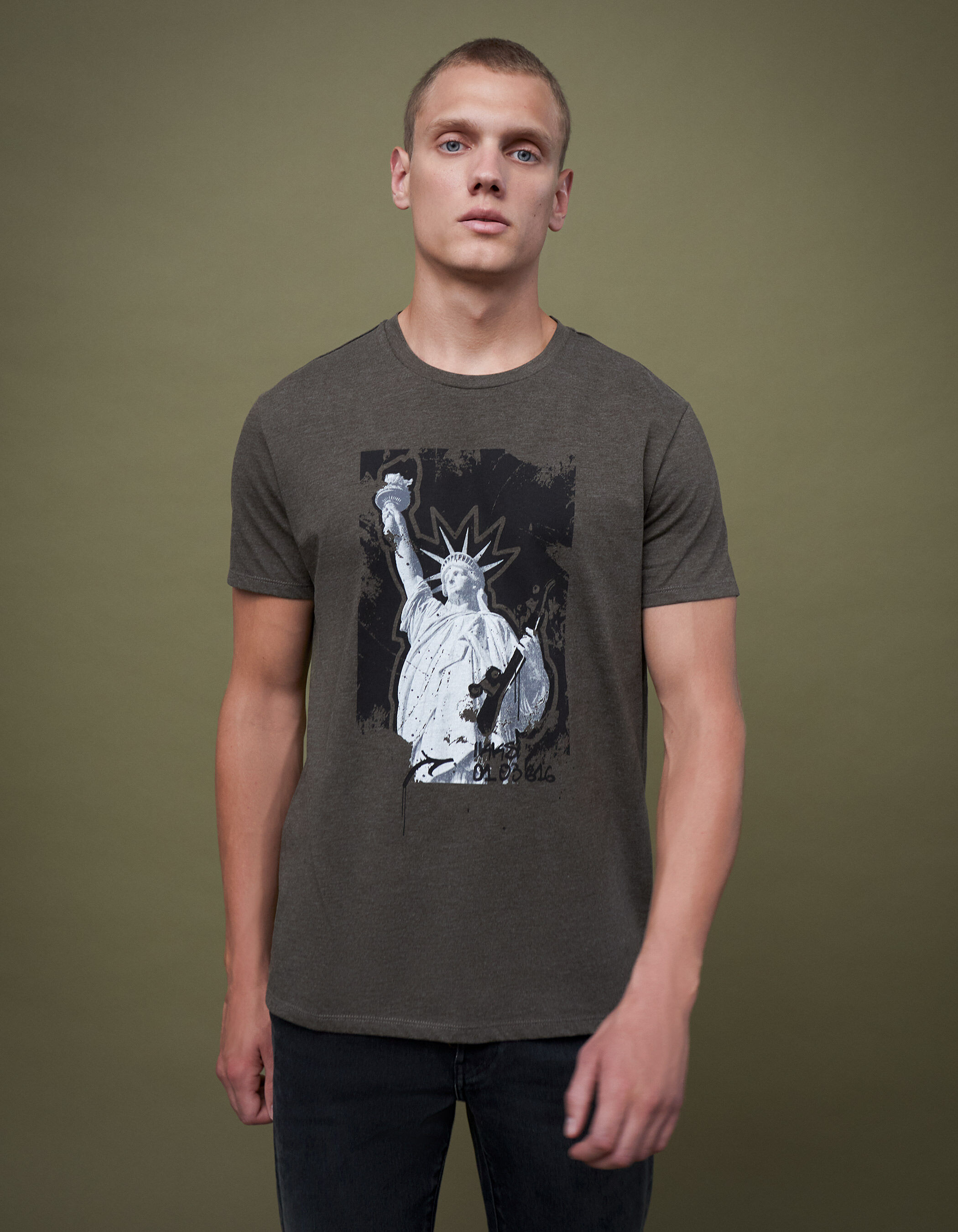 Kaki t 2025 shirt heren