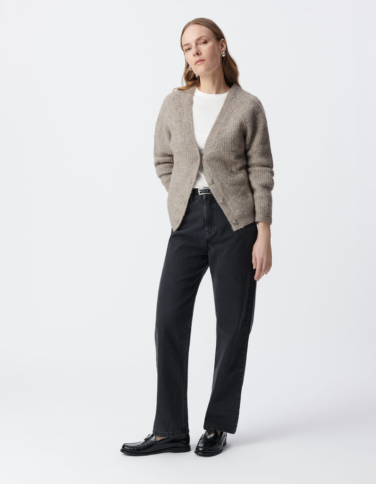 Cardigan sésame tricot Femme-2
