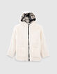 Schwarzer 3-in-1-M&auml;dchenparka und Wendeoberhemd mit Karos-5