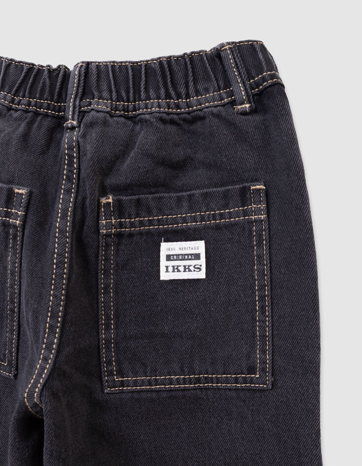 Jean jogger loose noir garçon-7
