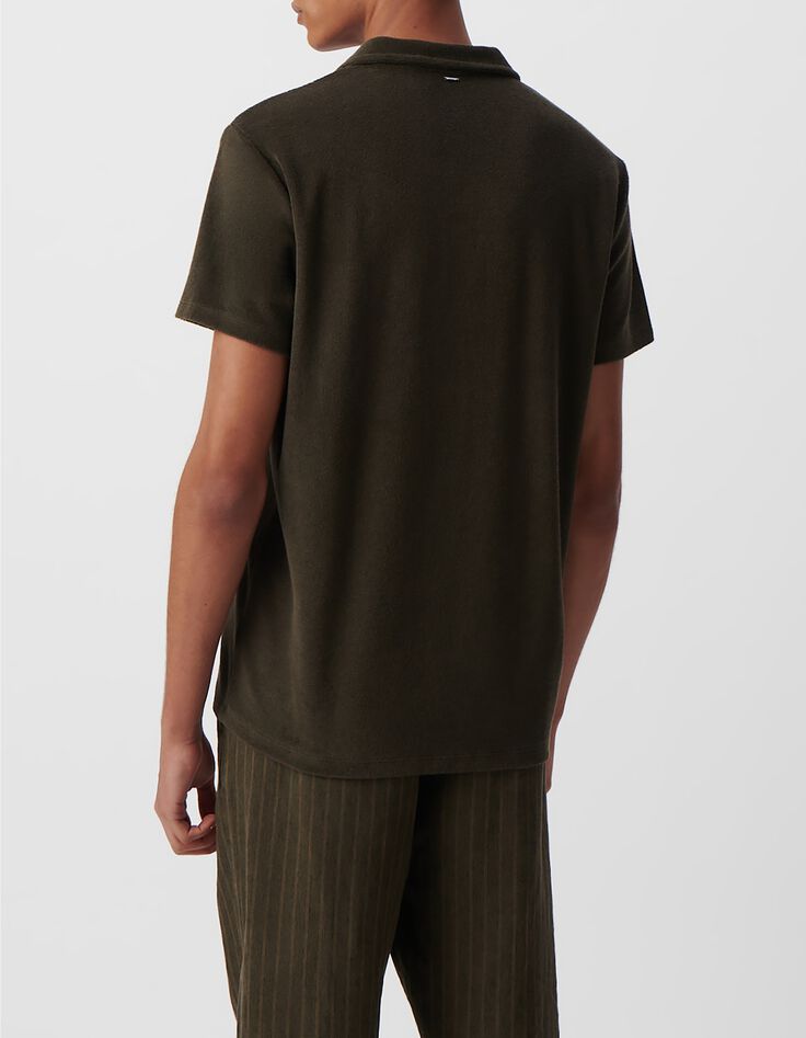 Polo caqui algod&oacute;n rizo hombre-3