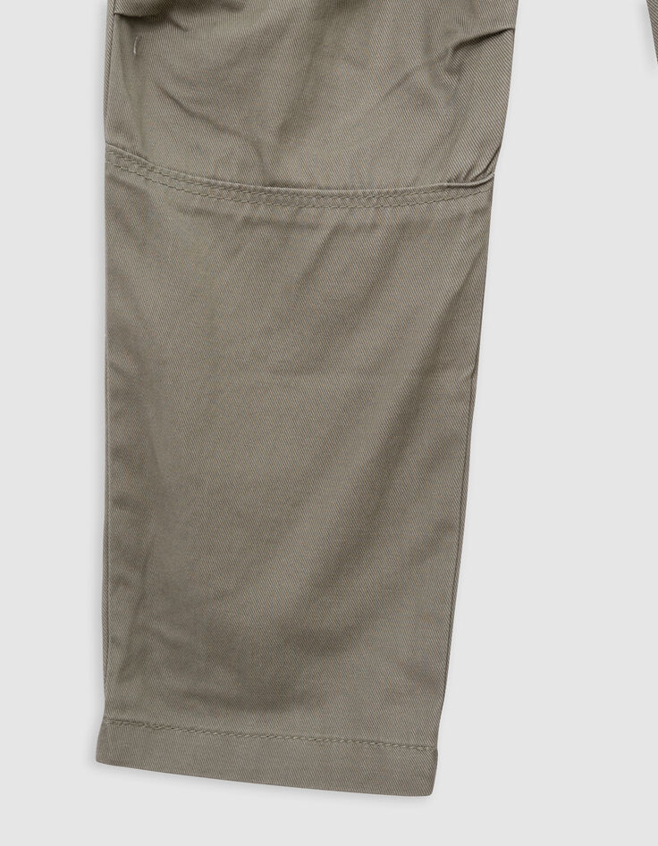 Pantalon BATTLE kaki taille élastiquée garçon-7
