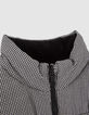 Omkeerbare bodywarmer zwart en pied-de-poule meisjes-3