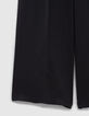 Girls’ black Lyocell® wide trousers with darts-5