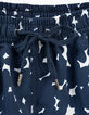 Men’s navy floral print swim shorts-4