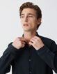 Camisa REGULAR azul marino manga larga Interlock Hombre-4