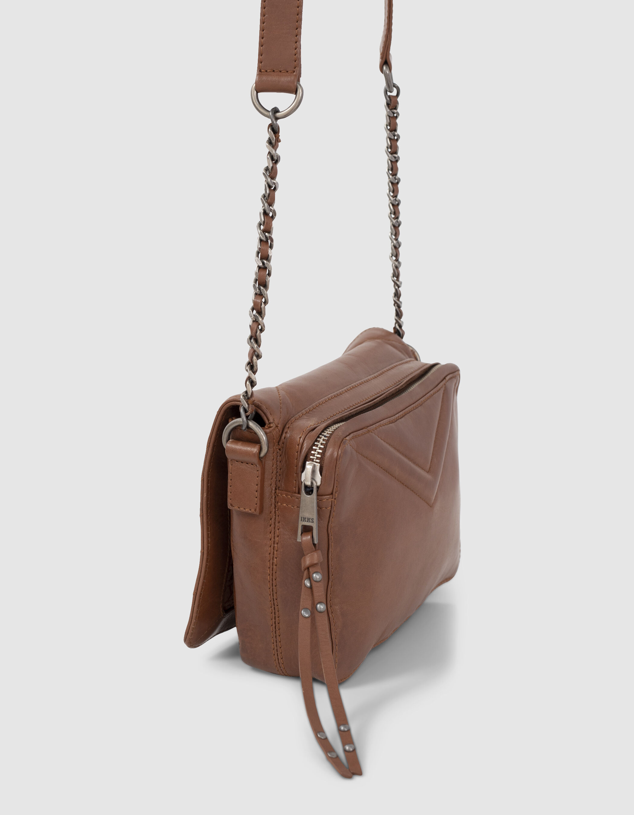 Sac besace 1440 STEWARD NOISETTE matelass chevron femme