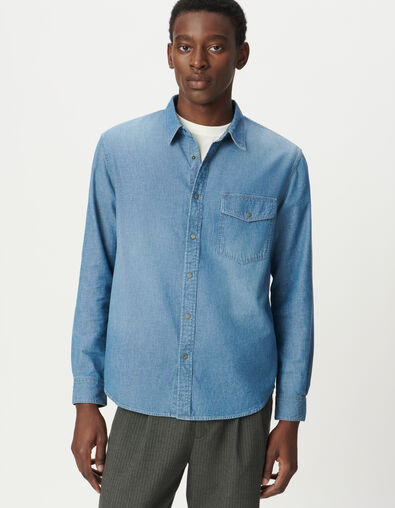 Chemise en jean regular bleu Homme - IKKS