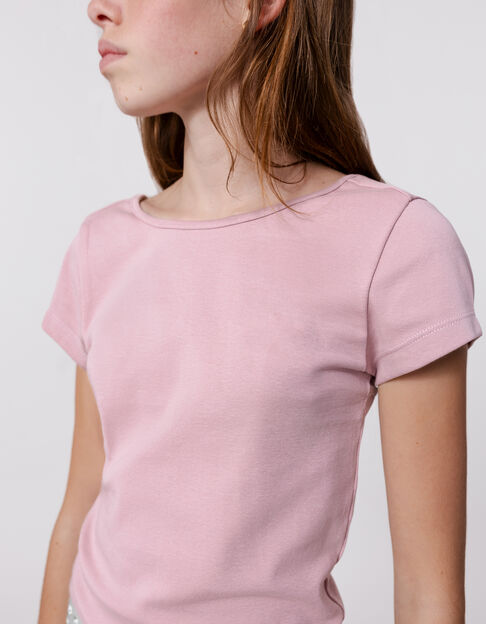 T-shirt rose décolleté dos fille - IKKS