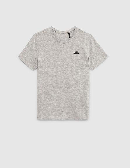 Boys’ grey Essential organic cotton T-shirt