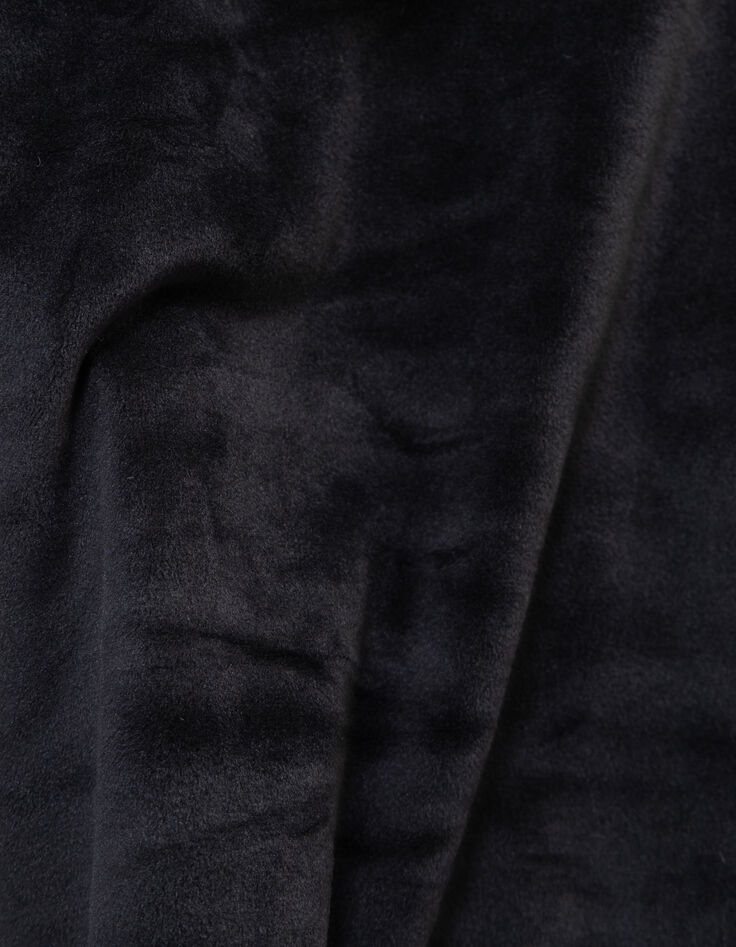 Grijze hoodie velourstricot meisjes-9