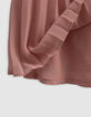 Medium pink pleated dress for girls-7