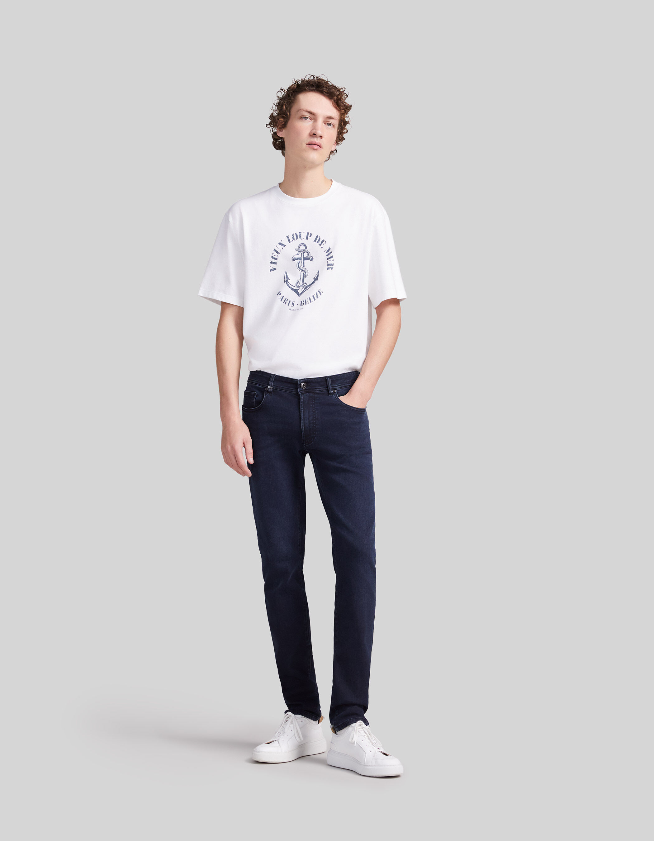 Men s dark navy WATERLESS Ziggy SLIM jeans