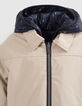 Omkeerbaar jack beige en marine met ankerprint jongens-4