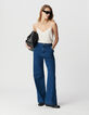 Jean large bleu moyen Femme-1