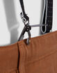 Boys’ camel Bermuda shorts with detachable straps-5
