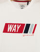 Camiseta blanco roto WAY terciopelo rojo niño -3