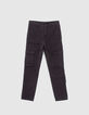 Pantalon battle noir avec zip garçon -1