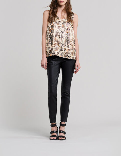 Pure Edition &ndash; Goldfarbenes Damentop mit Python-Gold-Print - IKKS