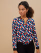 I.Code navy and graphic heart reversible baseball jacket-5