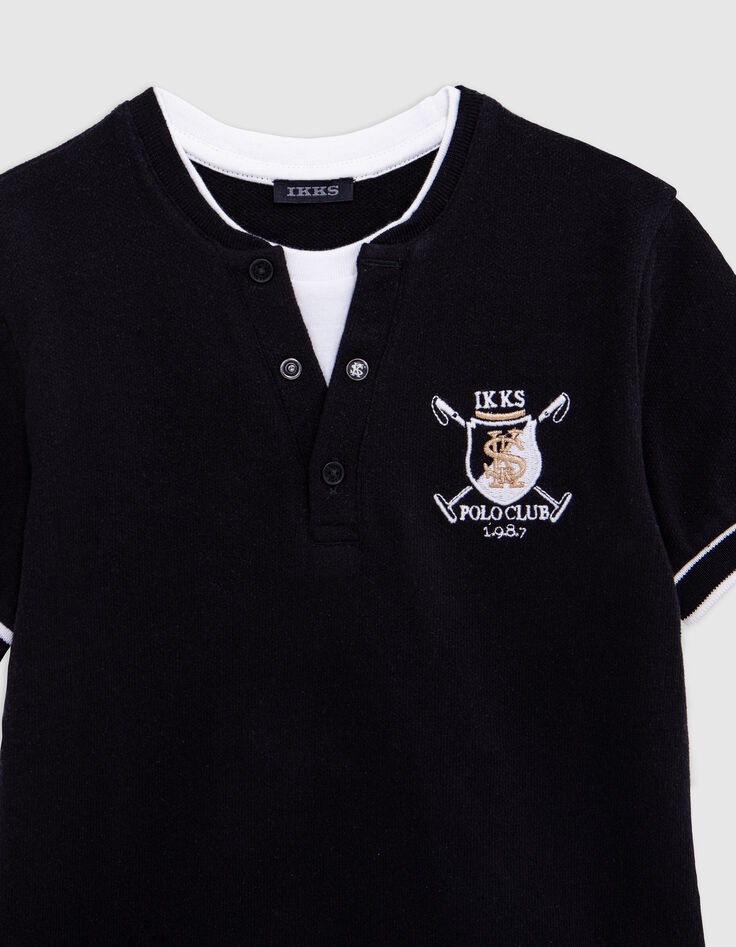 Camiseta trampantojo negra de niño-2