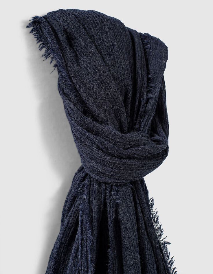 Fular azul marino relieve Hombre-4