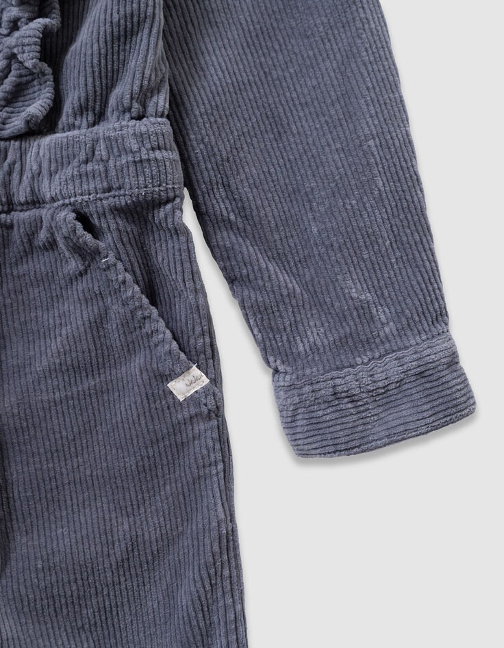 Girls’ blue corduroy jumpsuit-8