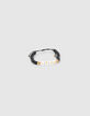 Girls’ vanilla and black slogan beaded bracelets-5