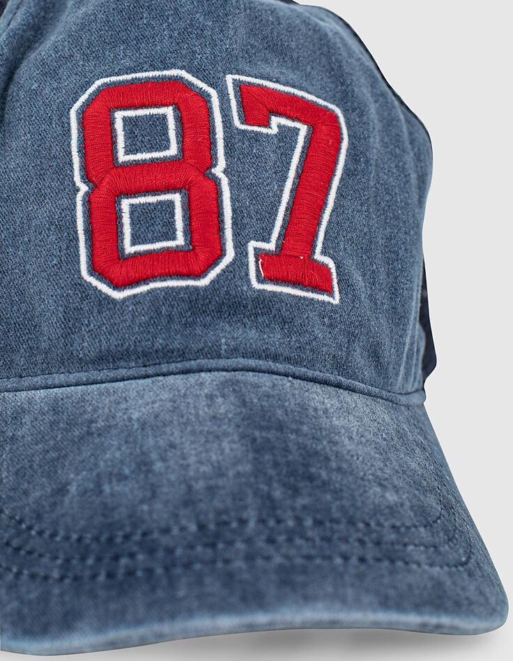 Casquette navy brodée 87 garçon-4