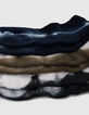 Chaussettes noir, bleu, kaki à motif tie and dye Femme-3