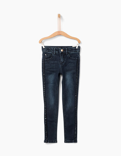 Jean skinny brut à bandes latérales sequins fille - IKKS