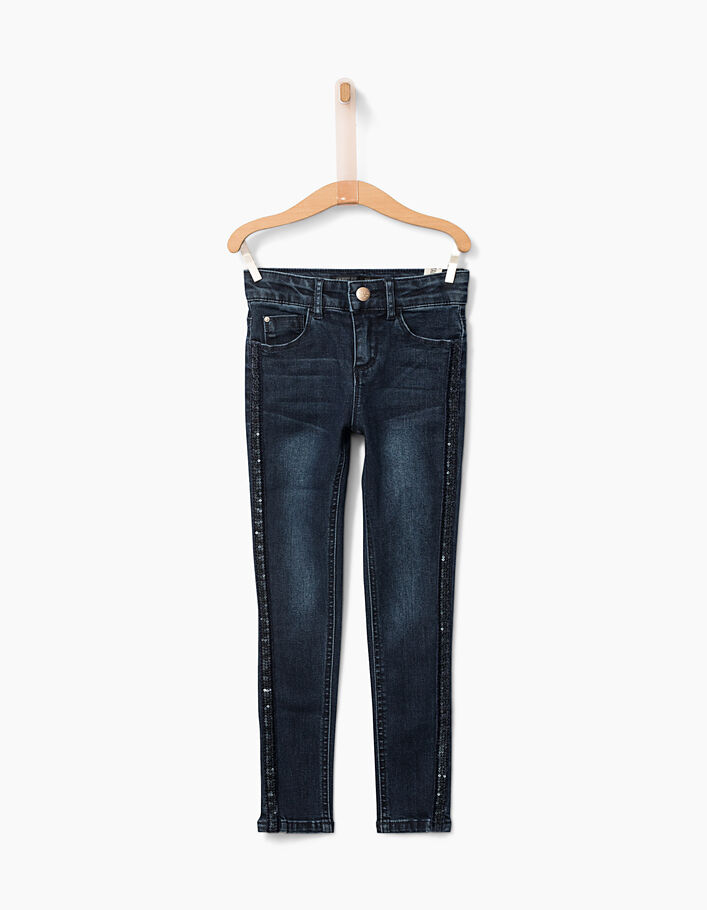 Girls' raw denim skinny jeans - IKKS