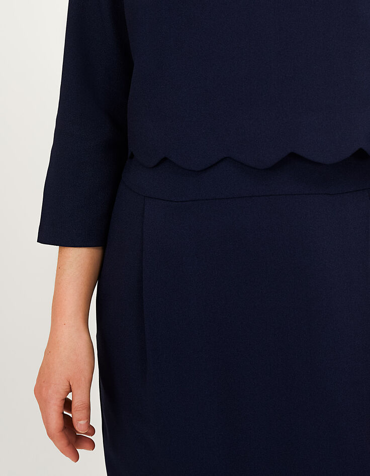 Robe bleu marine trompe-l'œil I.Code-3