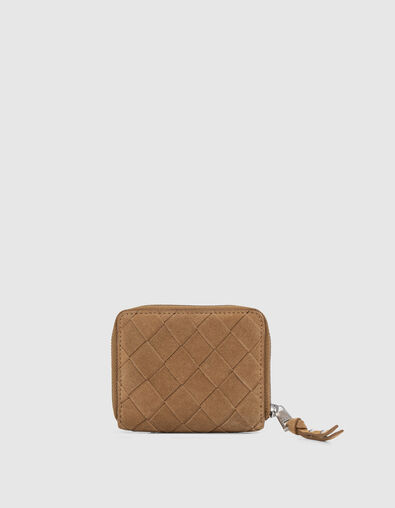 Portefeuille 1440 Mini Compagnon zandkleurig leer Dames - IKKS