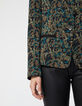 Americana de crepé estampado camuflaje mujer-5