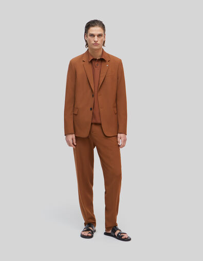Pure Edition-Pantalon de costume cognac Homme - IKKS