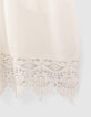 Girls' ecru lace-edged Ecovero® playsuit-4