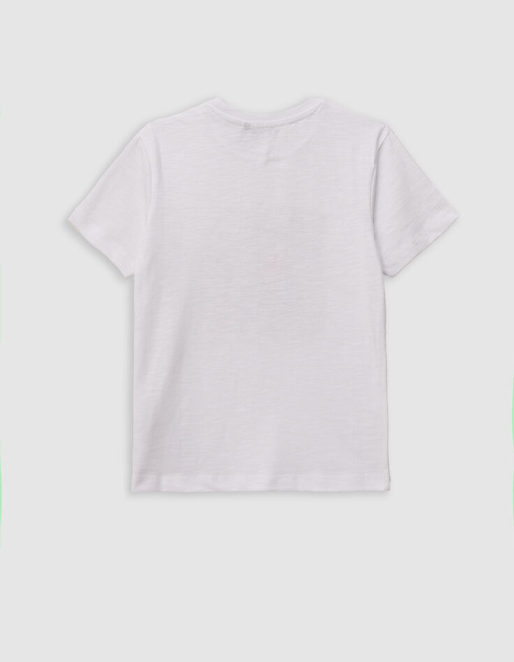 Wit T-shirt biokatoen man met tijgerkop jongens-7