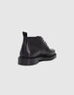 Men’s black high-top leather Derby shoes-3