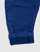 Baby boy's comfort blue elasticated waist upcycled jeans-4