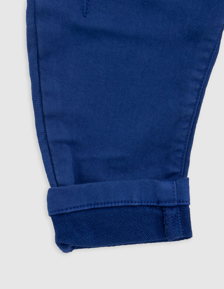 Baby boy's comfort blue elasticated waist upcycled jeans-4 Baby boy's comfort blue elasticated waist upcycled jeans-4