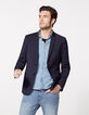 Veste de costume marine à fines rayures Homme-3