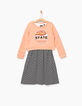 Robe 2 en 1 avec sweat pêche State of mind fille-3
