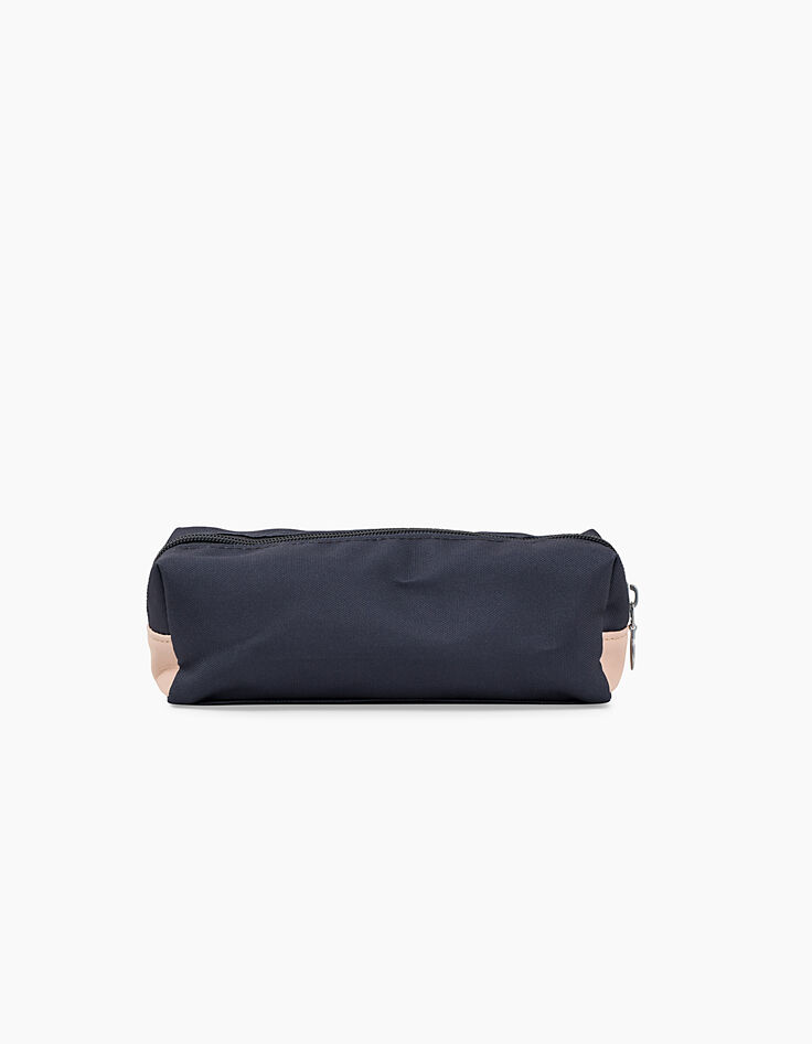 Estuche doble 22 cm navy y rosa polvoroso K niña -3